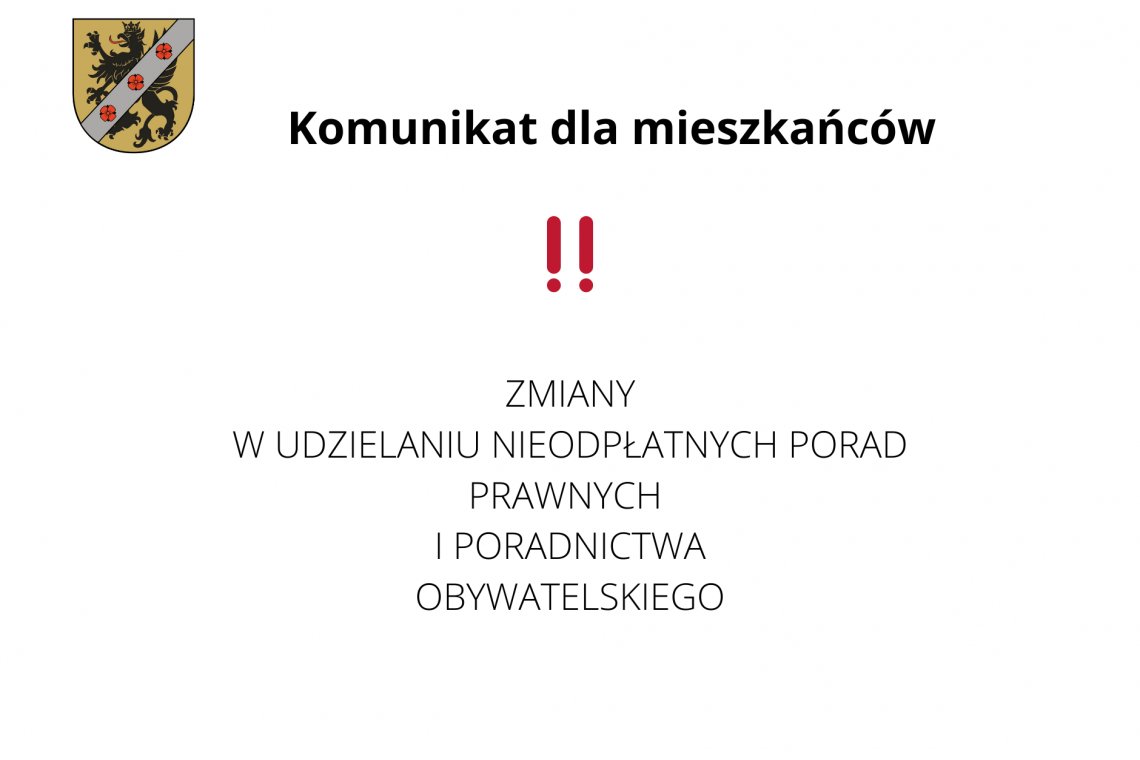 Zmiany w udzielaniu nieodpłatnych porad prawnych i poradnictwa obywatelskiego