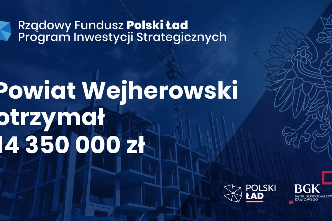 Dofinansowanie na zadanie Rozbudowa i przebudowa budynku z salą gimnastyczną  na potrzeby Powiatowego Zespołu Kształcenia Specjalnego w Wejherowie